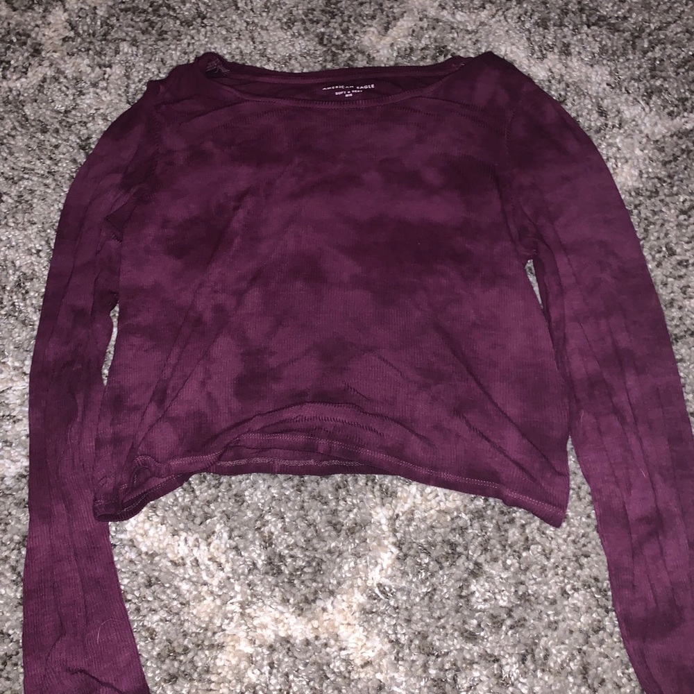 purple tie dye shirt